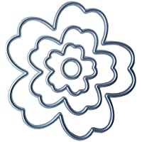4 piezas troqueles de corte con diseño de flores- para DIY- decoración- de metal
